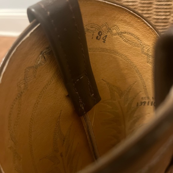 Men’s Tony Lama Western Cowboy Boots Color Moss Two-Toned Size 8D (regular) - Picture 11 of 14